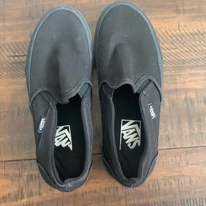 Women’s van’s black slip on size 6.5